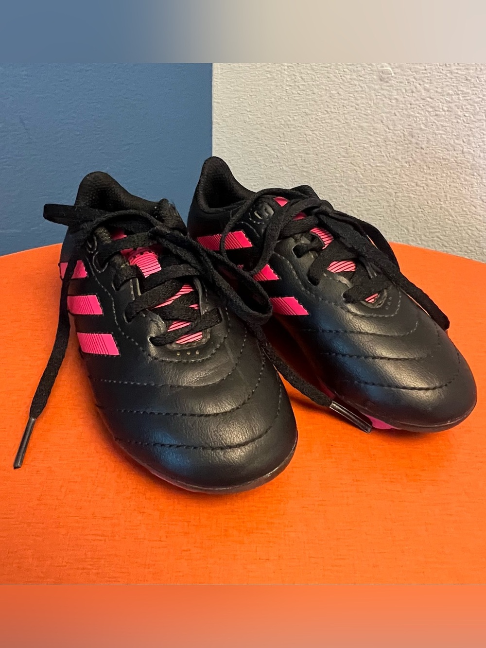 Adidas Goletto VII FG Unisex Soccer Cleats / FV2895 Black Pink Kids Size 10K